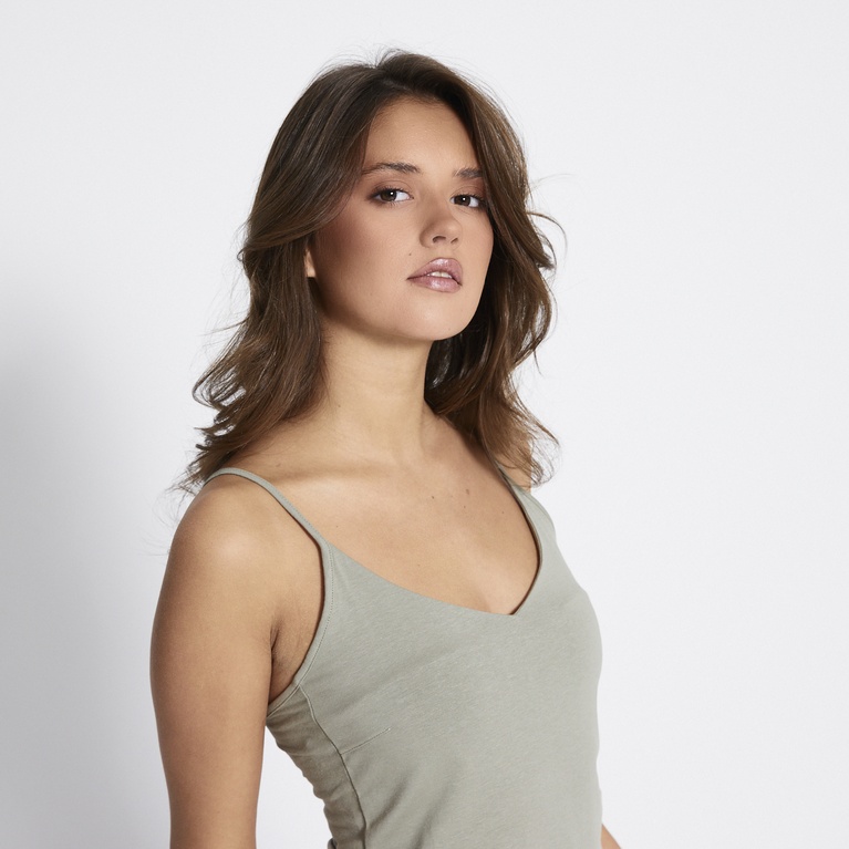 Basic singlet "Hedda" Light Army Green